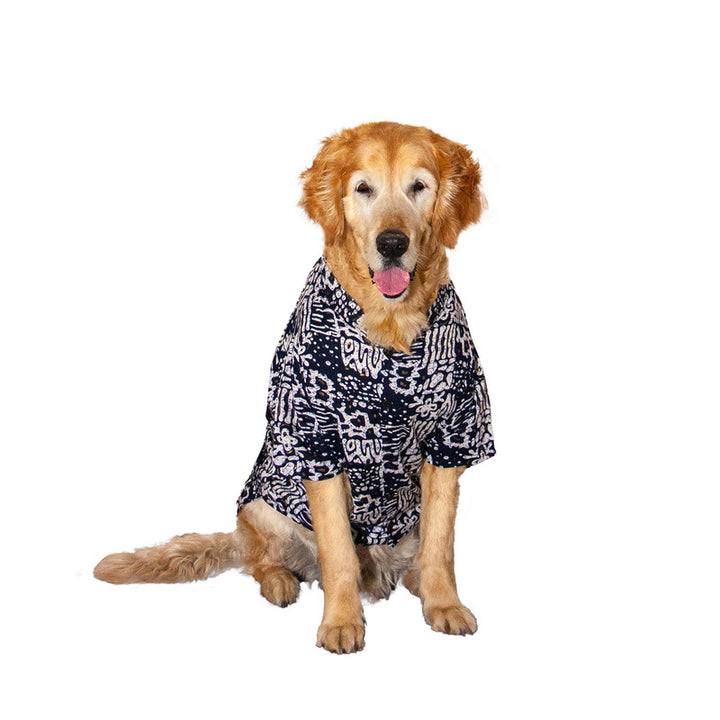 Sparkle Tide Mandarin Collar Dog Shirt | SoftTech Fabric