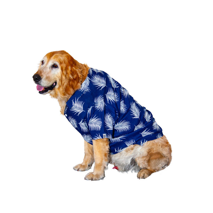 Tropical Tails Dog Shirt (Blue) | SoftTech Fabric