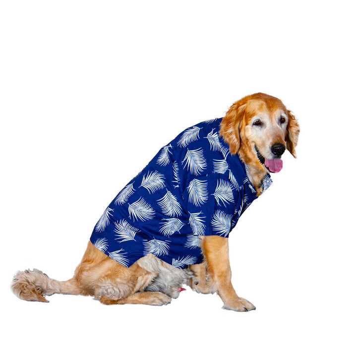 Tropical Tails Dog Shirt (Blue) | SoftTech Fabric