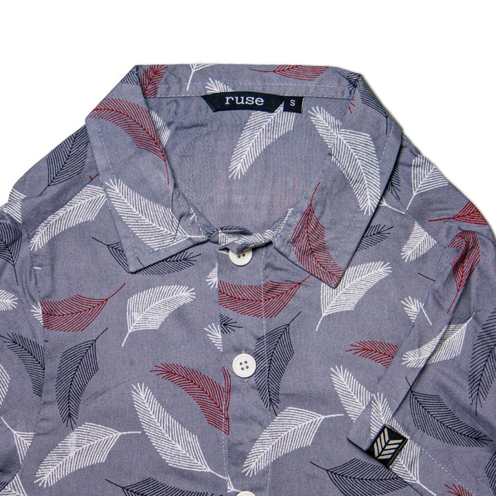 Leafy Affair Dog Shirt (Grey) | SoftTech Fabric