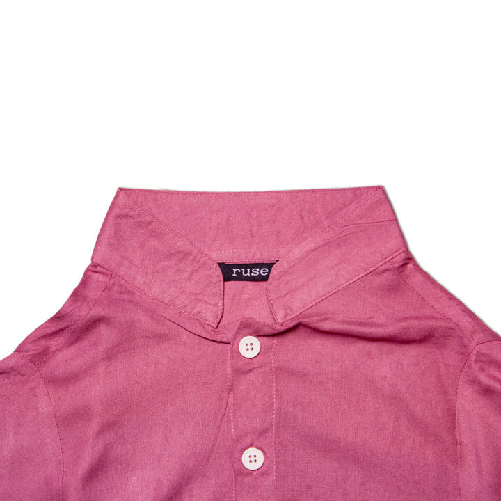 Magenta Mandarin Collar Dog Shirt | SoftTech Fabric