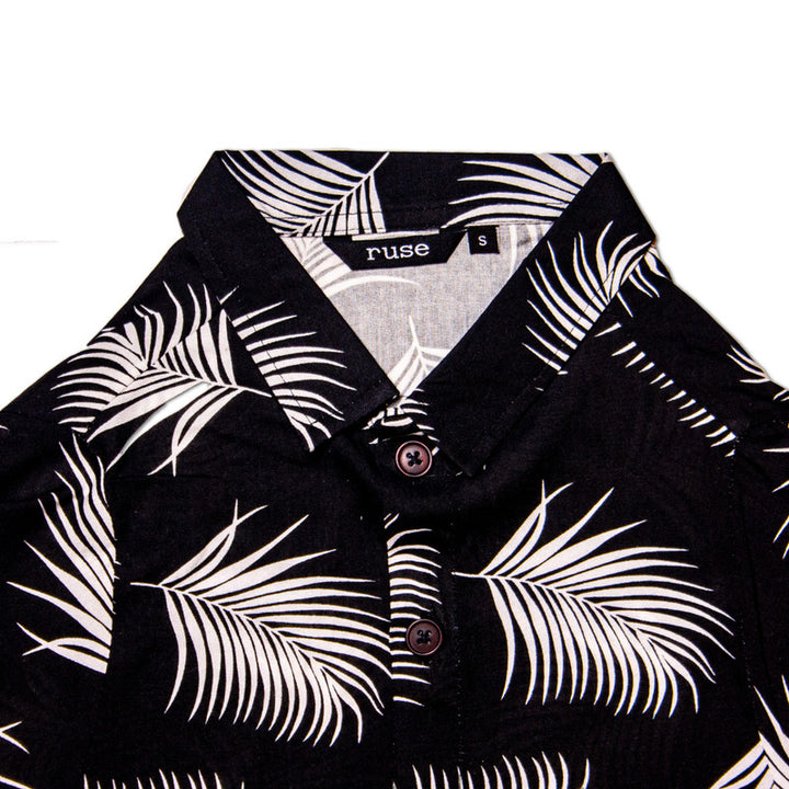 Tropical Tails Dog Shirt (Black) | SoftTech Fabric