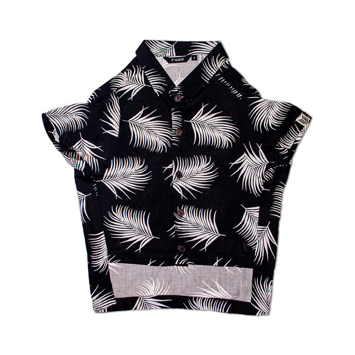 Tropical Tails Dog Shirt (Black) | SoftTech Fabric