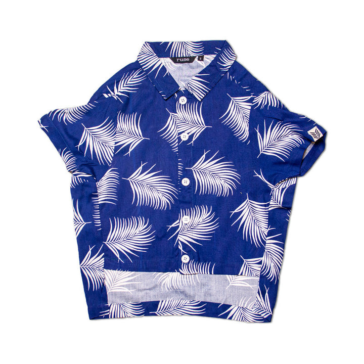 Tropical Tails Dog Shirt (Blue) | SoftTech Fabric