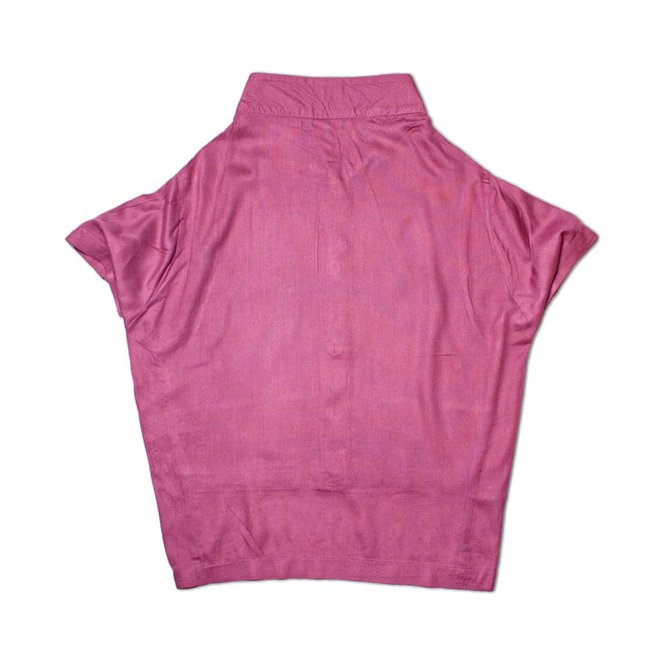 Magenta Mandarin Collar Dog Shirt | SoftTech Fabric