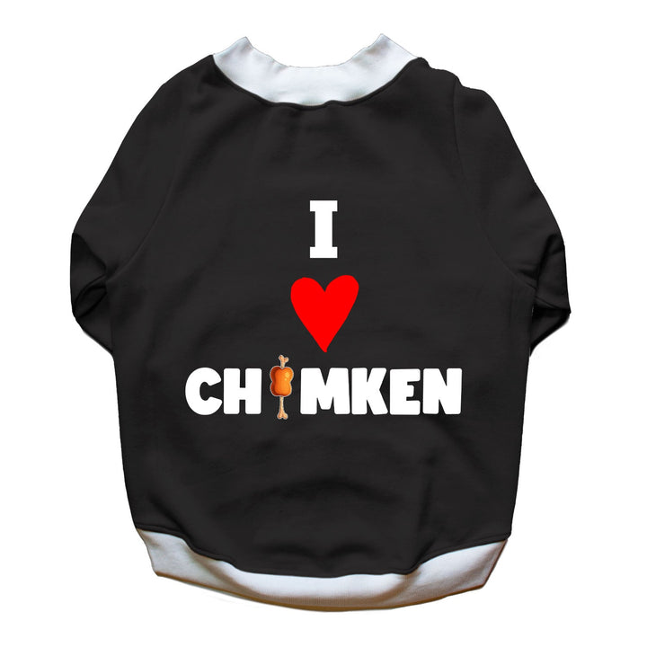 Ruse 'Basics' "I Love Chimken" Printed Crew Neck Full Sleeve Sweatshirt For Dogs