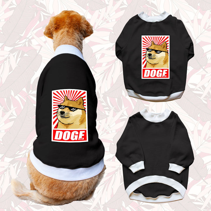 Ruse 'Basics' "Doge" Printed Crew Neck Full Sleeve Sweatshirt For Dogs