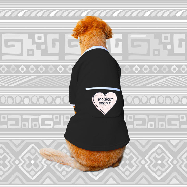 Ruse 'Basics' "Too Sassy For You" Printed Crew Neck Full Sleeve Expedition Sweatshirt For Dogs