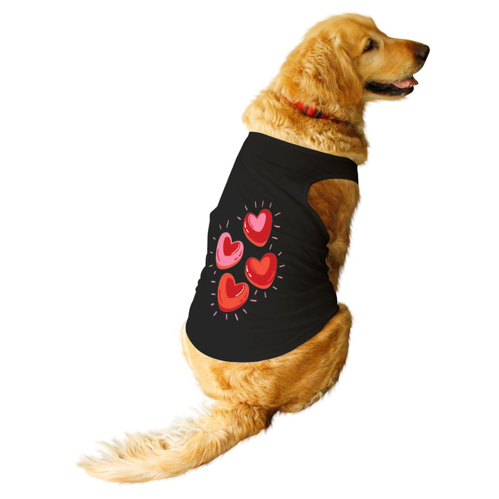 "Glowing Hearts" Printed Tank Dog Tee