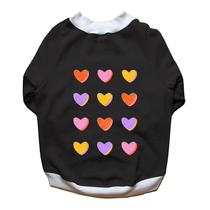 Ruse 'Basics' "Hearts Grid" Printed Crew Neck Full Sleeve Sweatshirt For Dogs