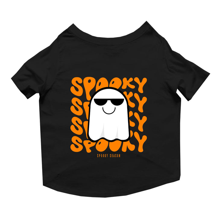 Ruse Basic Crew Neck "Spooky Halloween" Printed Half Sleeves Dog Tee