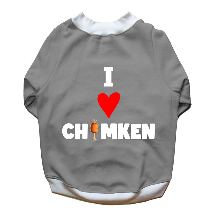 Ruse 'Basics' "I Love Chimken" Printed Crew Neck Full Sleeve Sweatshirt For Dogs