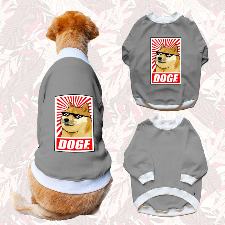 Ruse 'Basics' "Doge" Printed Crew Neck Full Sleeve Sweatshirt For Dogs