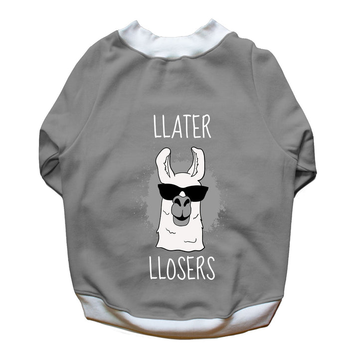 Ruse 'Basics' "Llater Llosers" Printed Crew Neck Full Sleeve Sweatshirt For Dogs