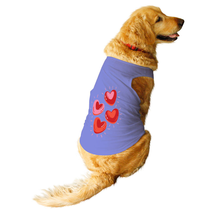 "Glowing Hearts" Printed Tank Dog Tee