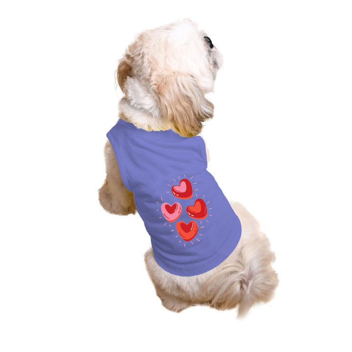 "Glowing Hearts" Printed Tank Dog Tee