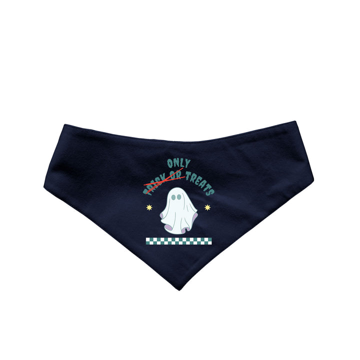 "Only Treats" Printed with Allover Pint Reversible Bandana for Dogs