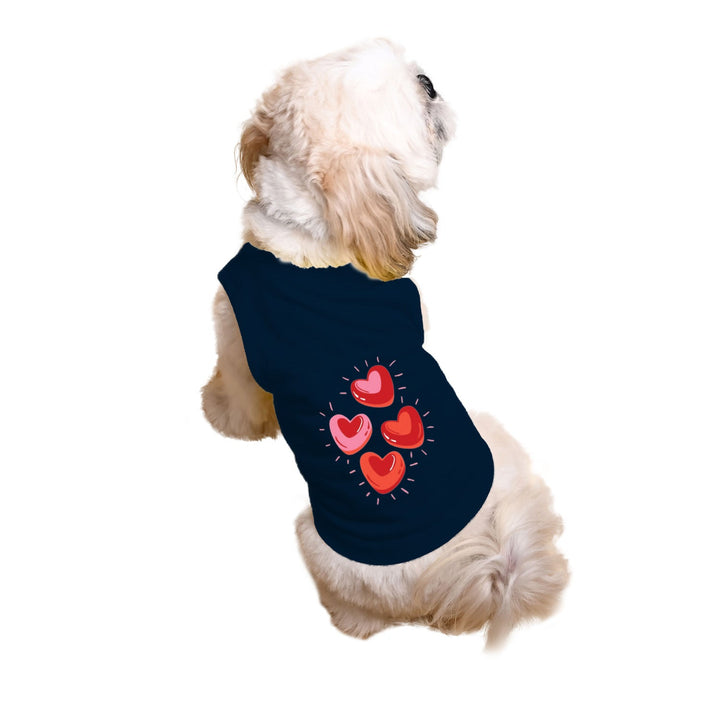 "Glowing Hearts" Printed Tank Dog Tee