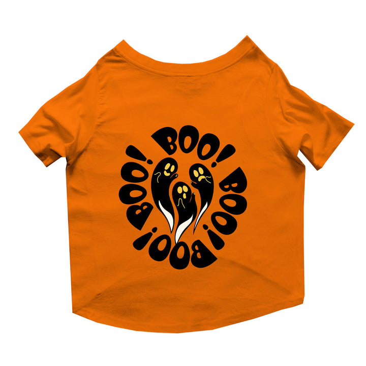 Ruse Basic Crew Neck "Halloween Boo!" Printed Half Sleeves Dog Tee