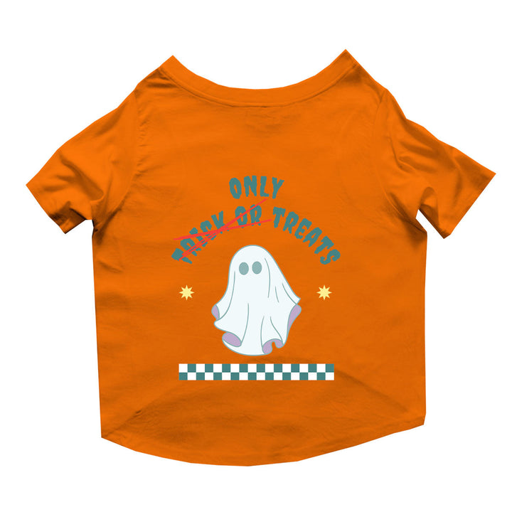 Ruse Basic Crew Neck "Only Treats" Printed Half Sleeves Dog Tee