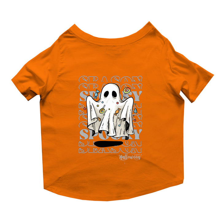 Ruse Basic Crew Neck "Spooky Season" Printed Half Sleeves Dog Tee