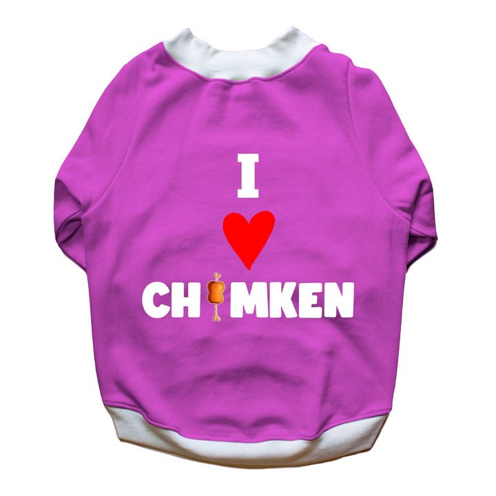 Ruse 'Basics' "I Love Chimken" Printed Crew Neck Full Sleeve Sweatshirt For Dogs