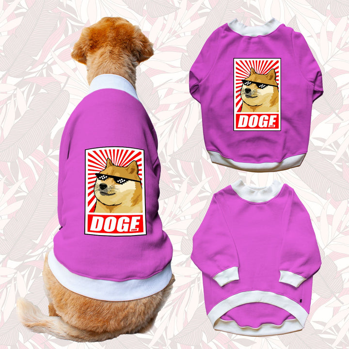 Ruse 'Basics' "Doge" Printed Crew Neck Full Sleeve Sweatshirt For Dogs