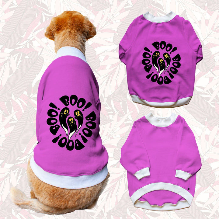 Ruse 'Basics' "Halloween Boo!" Printed Crew Neck Full Sleeve Sweatshirt For Dogs