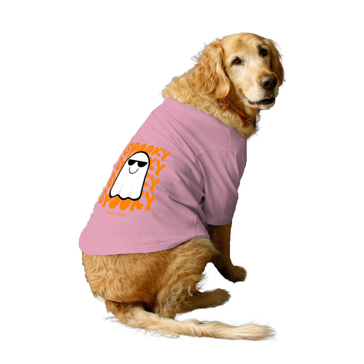 Ruse Basic Crew Neck "Spooky Halloween" Printed Half Sleeves Dog Tee