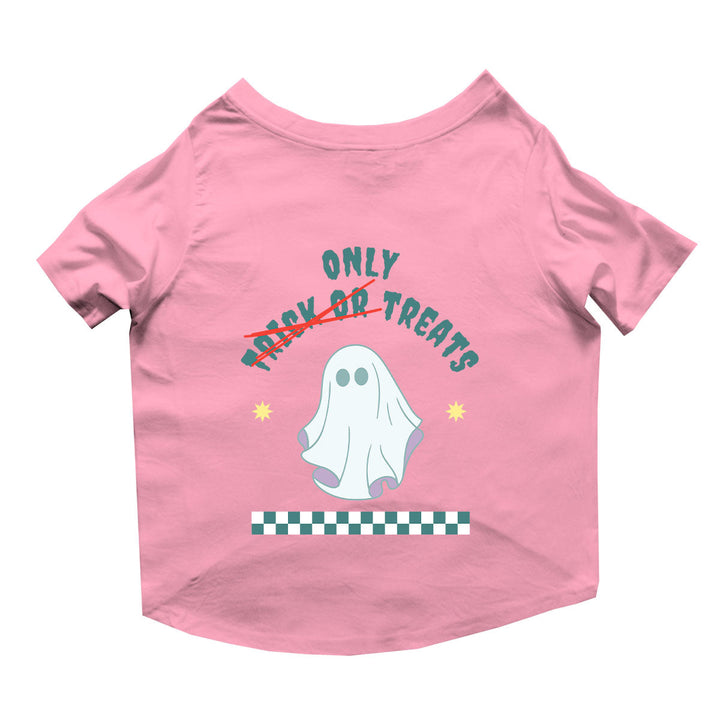 Ruse Basic Crew Neck "Only Treats" Printed Half Sleeves Dog Tee