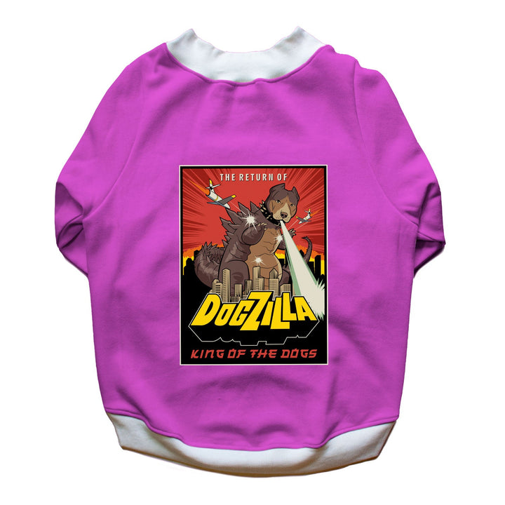 Ruse 'Basics' "Dogzilla" Printed Crew Neck Full Sleeve Sweatshirt For Dogs