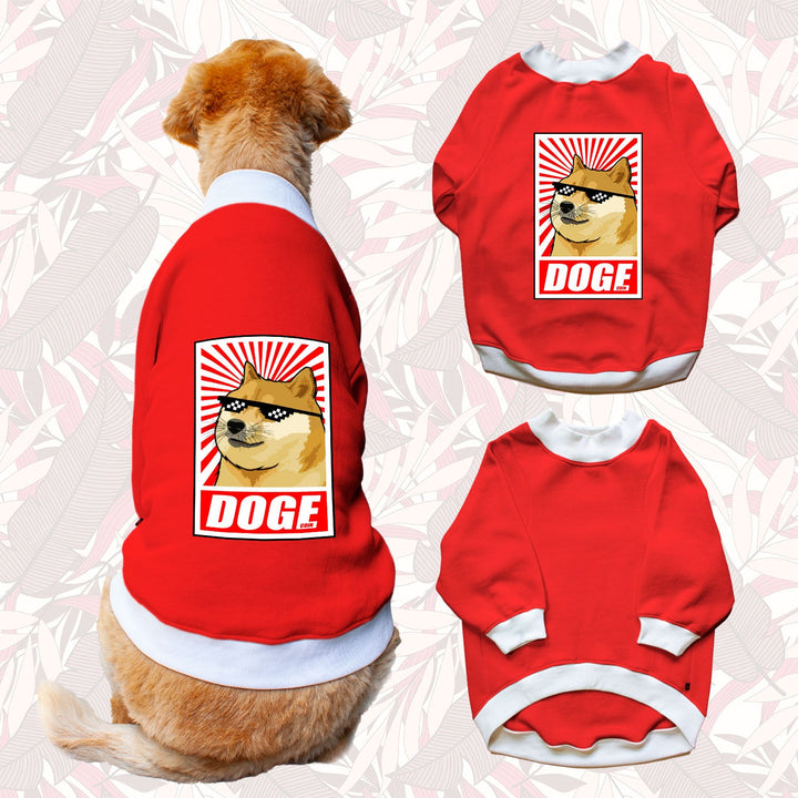 Ruse 'Basics' "Doge" Printed Crew Neck Full Sleeve Sweatshirt For Dogs