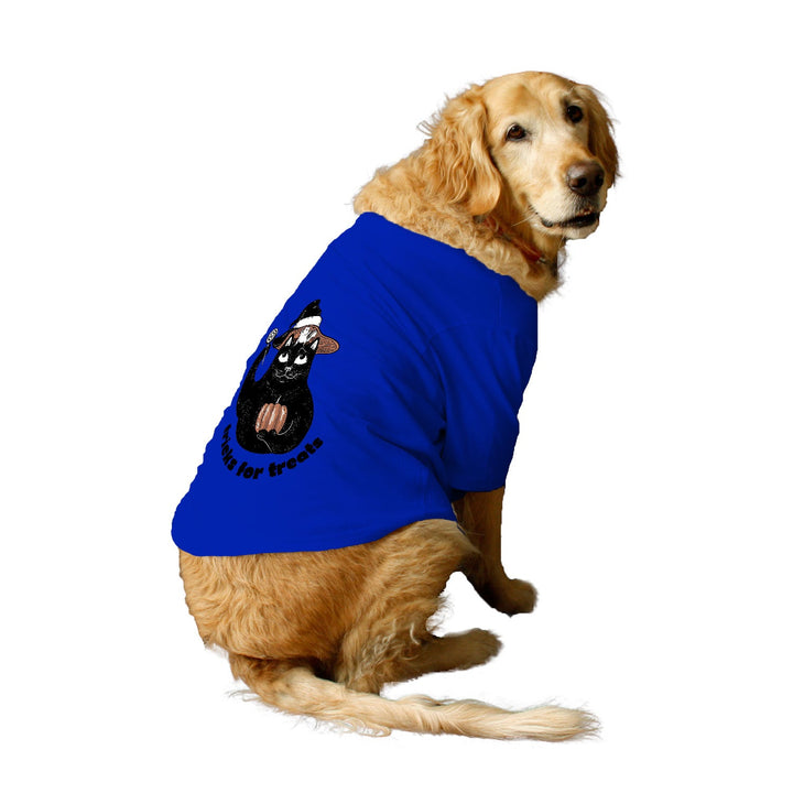 Ruse Basic Crew Neck "Tricks For Treats" Printed Half Sleeves Dog Tee