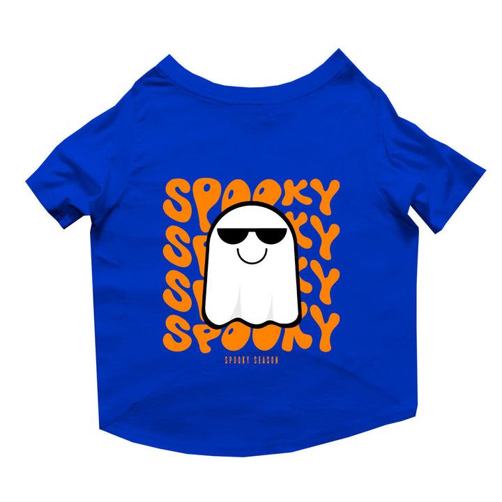 Ruse Basic Crew Neck "Spooky Halloween" Printed Half Sleeves Dog Tee