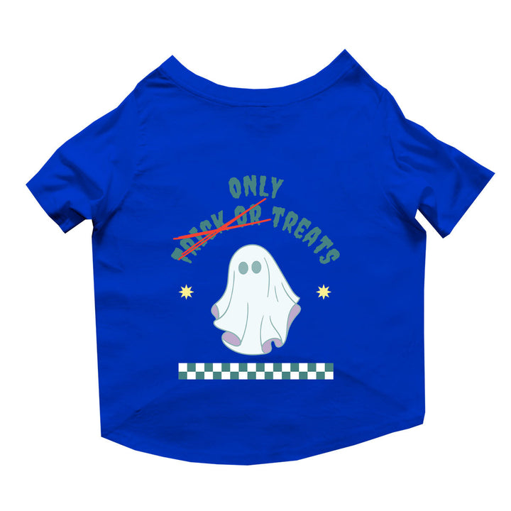 Ruse Basic Crew Neck "Only Treats" Printed Half Sleeves Dog Tee