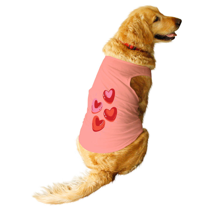 "Glowing Hearts" Printed Tank Dog Tee