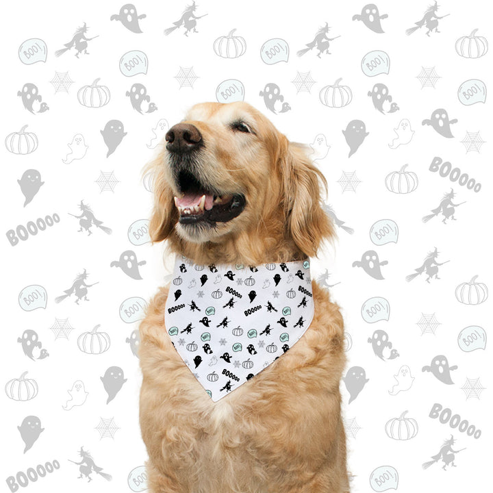 "Spooky Season" Printed with Allover Pint Reversible Bandana for Dogs