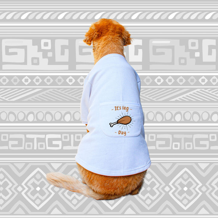 Ruse 'Basics' "It's Leg Day!" Printed Crew Neck Full Sleeve Expedition Sweatshirt For Dogs