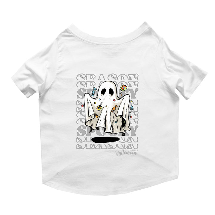 Ruse Basic Crew Neck "Spooky Season" Printed Half Sleeves Dog Tee