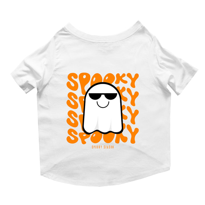 Ruse Basic Crew Neck "Spooky Halloween" Printed Half Sleeves Dog Tee