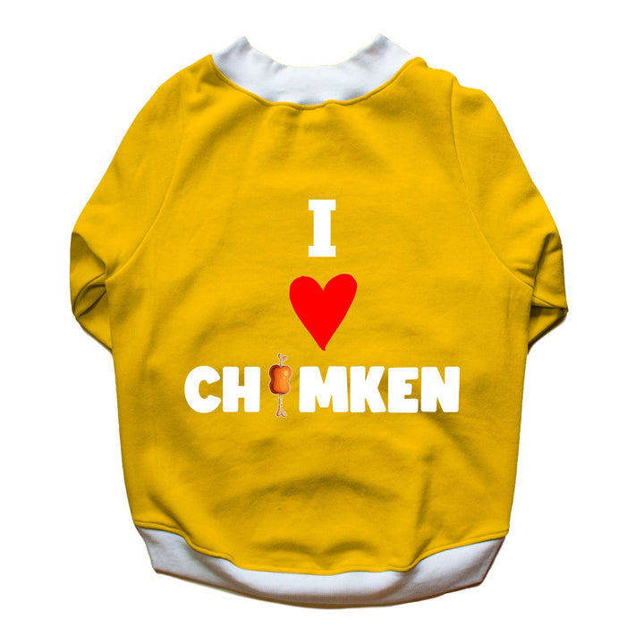 Ruse 'Basics' "I Love Chimken" Printed Crew Neck Full Sleeve Sweatshirt For Dogs