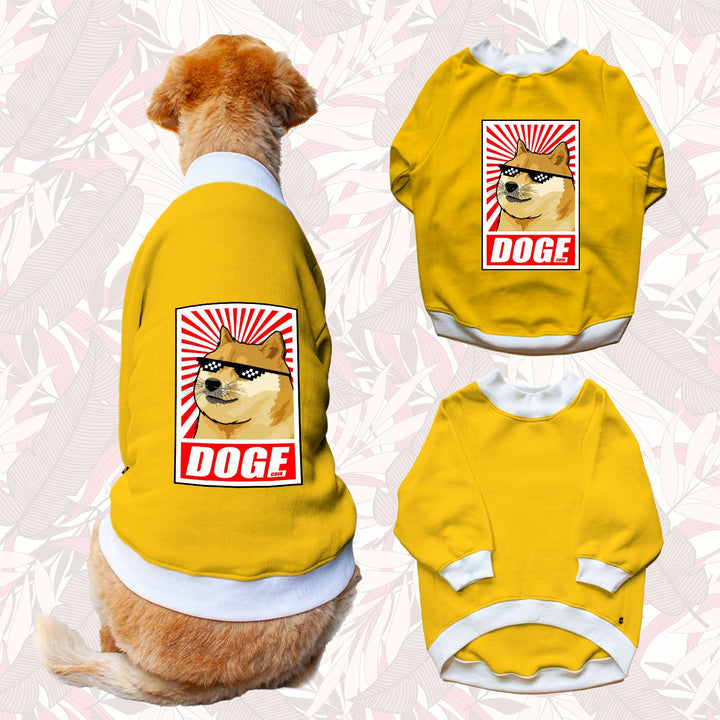 Ruse 'Basics' "Doge" Printed Crew Neck Full Sleeve Sweatshirt For Dogs