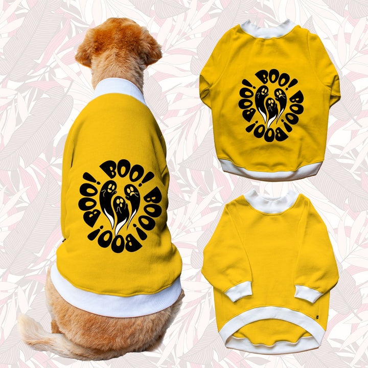 Ruse 'Basics' "Halloween Boo!" Printed Crew Neck Full Sleeve Sweatshirt For Dogs