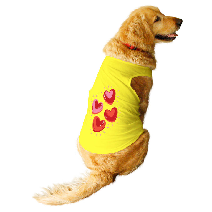 "Glowing Hearts" Printed Tank Dog Tee