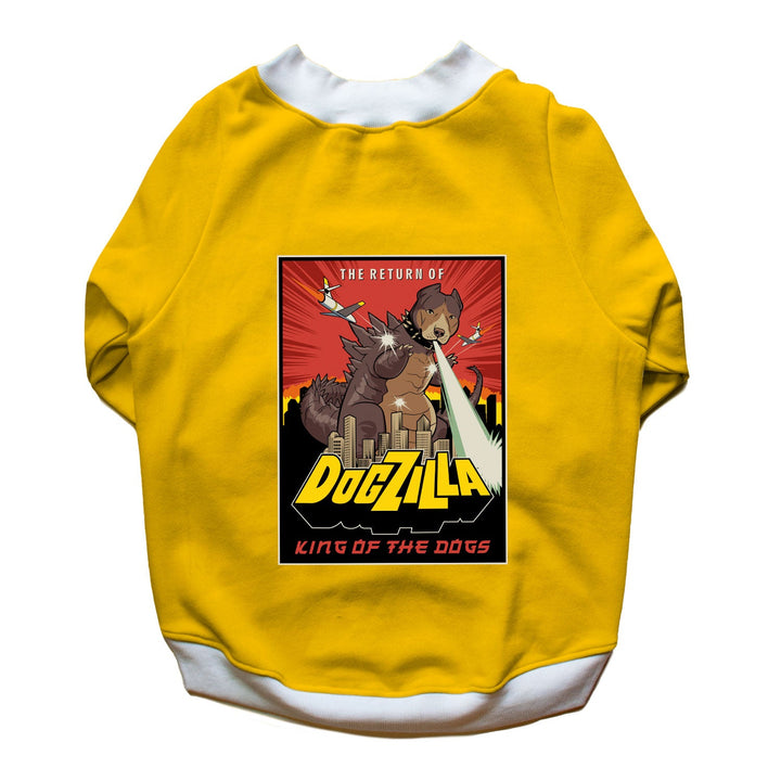 Ruse 'Basics' "Dogzilla" Printed Crew Neck Full Sleeve Sweatshirt For Dogs