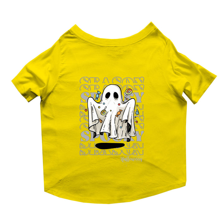 Ruse Basic Crew Neck "Spooky Season" Printed Half Sleeves Dog Tee