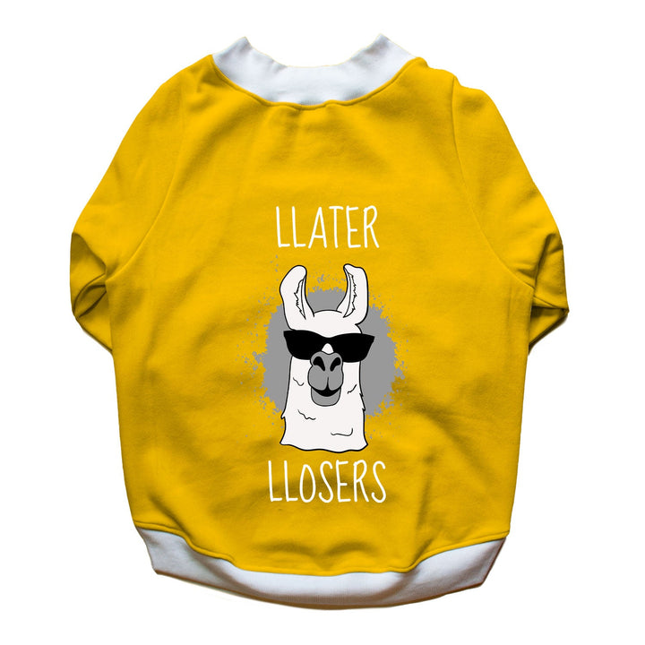 Ruse 'Basics' "Llater Llosers" Printed Crew Neck Full Sleeve Sweatshirt For Dogs