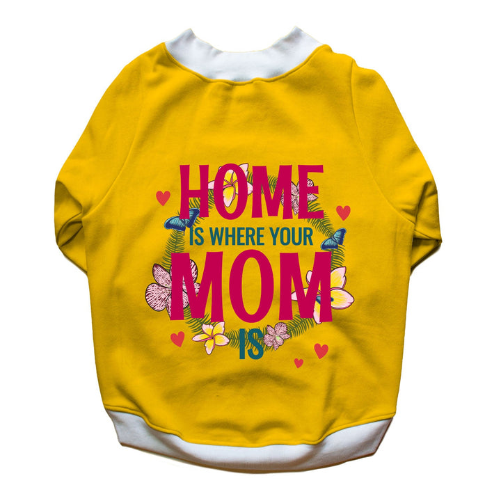 Ruse 'Basics' "Home Is Where Mom Is" Printed Crew Neck Full Sleeve Sweatshirt For Dogs