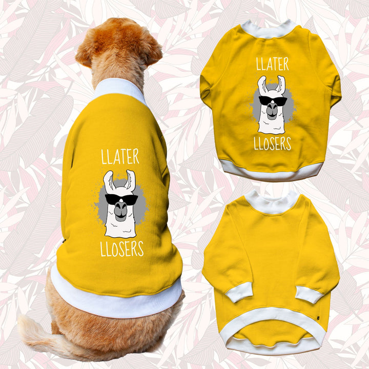 Ruse 'Basics' "Llater Llosers" Printed Crew Neck Full Sleeve Sweatshirt For Dogs