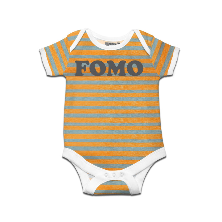 Kidswear By Ruse FOMO Printed Striped infant Romper For Baby